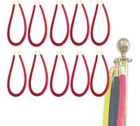 Stanchion Rope 2 Pack - Red Velvet Queue Barrier with Durable Hooks for Crowd Control, Ideal for Weddings, Events, and Parties - Premium Solution for Swift Organization