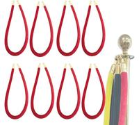 Stanchion Rope 2 Pack - Red Velvet Queue Barrier with Durable Hooks for Crowd Control, Ideal for Weddings, Events, and Parties - Premium Solution for Swift Organization