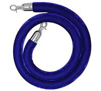 stanchion rope, 3.5cm/1.4" Diameter Barrier Ropes with Hook, Stanchion Rope 3/5/6/10 Ft, Grey Crowd Control Theater(E,1.5m/5ft)