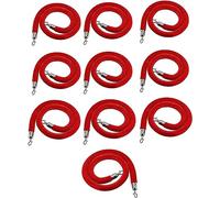 Stanchion Rope, Barrier Rope 1 2 3 4 Pack, Flexible Foam Core Stanchion Queue Lines(10 Pack,80cm/31.5 in)