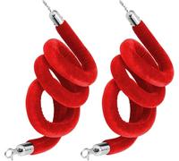 Stanchion Rope, Barrier Rope 1 2 3 4 Pack, Flexible Foam Core Stanchion Queue Lines(2 Pack,80cm/31.5 in)