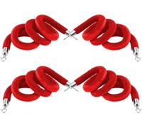 Stanchion Rope, Barrier Rope 1 2 3 4 Pack, Flexible Foam Core Stanchion Queue Lines(4pack,80cm/31.5 in)