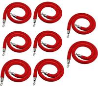 Stanchion Rope, Barrier Rope 1 2 3 4 Pack, Flexible Foam Core Stanchion Queue Lines(8 Pack,80cm/31.5 in)