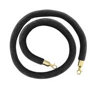 Stanchion Rope for VIP Entry, Safety Foam Core Barrier Ropes Crowd Control, Movie Theaters Grand Openings Hotels Use/(Black,Length 0.9M/3Ft/36In)