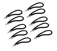 Stanchion Rope Rope Barriers, Black Velvet Crowd Control Stanchion Rope With Silver Hooks, 1-2m, Multiple Packs(10 Pack,2m/6.5ft)