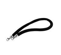 Stanchion Rope Rope Barriers, Black Velvet Crowd Control Stanchion Rope With Silver Hooks, 1-2m, Multiple Packs(1 Pack,1.5m/5ft)