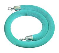 Stanchion Rope Rope Barriers, Multicolor Velvet Crowd Control Stanchion Rope with Gold Silver Snap Hooks 2-12ft(Lake Green B,2ft/60cm)