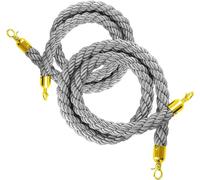 Stanchion Rope, Suspended barrier rope Column queue, 2-piece column-mounted knitted(#3,280cm/9ft)