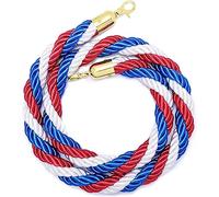 Stanchion Rope, Suspended rope barrier column wire color hemp woven vertical queue(C,240cm/8ft)