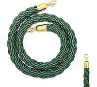 Stanchion Twisted Rope,Barrier Crowd Control,Multi-Color Optional Hemp for Business, Thick Heavy-Duty Queue for Restaurants/Hotels/Cinemas(Green 1,0.9m/36inch/3ft)