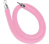 Stanchion Twisted Rope,Barrier Crowd Control, Velvet with Hooks, Hanging Post Ropes Queue Line, for Restaurants/Hotels/Cinemas, Customizable(Pink,1.2m/4ft/47inch)