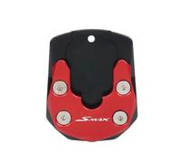 Stand Accessories 1PCS Motorcycle Kickstand Side Stand Enlarge Extension For Y-AMAHA SMAX 155 2013 2014 2015 2016 2017 2018 2019 2020 2021(Black- Silver)