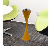 Stand Ashtray Telescoping Tube With Lid Stylish For Outdoor And Indoor Use Stainless Steel Stand Ashtray With Lid Height Adjustable Ash Tray Large Capacity Suitable for Commercial Use(Yellow)