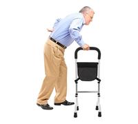 Stand Assist Aid for Elderly Carbon Steel and Sponge Mobility Standing Aid Rail 32 * 25 * 73-92cm Adjustable Height Stand Assist Adults Walking Assistance Portable Patient Mobility Aids