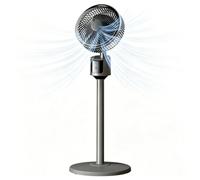 Stand Fan For The Bedroom, Quiet Circulating Fan, 3 Speed Settings, Usb Port, Height-Adjustable, Suitable For Home Use (Grey)