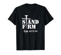 Stand Firm Act Like Men Christian Apparel Value Graphic T-Shirt, Men, Black, L