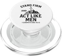 Stand Firm and Act Like Men Sword of The Spirit and Mountain PopSockets PopGrip for MagSafe