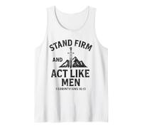Stand Firm and Act Like Men Sword of The Spirit and Mountain Tank Top