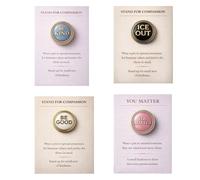 Stand for Compassion - “Be Good” & “Ice Out” Pins - Metal Lapel Pins for Jackets Hats Backpacks - Supports Kindness and Positive Mental Health, Inspirational Gift for Friends (4PCS)