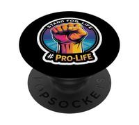 Stand For Life Pro-Life Raised Fist Unborn Baby Fetus Rally PopSockets Adhesive PopGrip