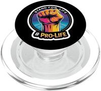 Stand For Life Pro-Life Raised Fist Unborn Baby Fetus Rally PopSockets PopGrip for MagSafe