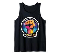 Stand for Life Pro-Life Raised Fist Unborn Baby Fetus Rally Tank Top