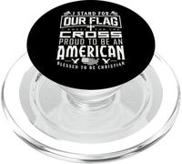 Stand For Our Flag I Kneel for The Cross Blessed American PopSockets PopGrip for MagSafe