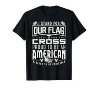 Stand for Our Flag I Kneel for The Cross Blessed American T-Shirt