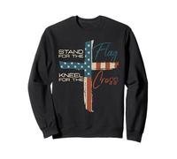 Stand For The Flag Kneel For The Cross American 4th Of July Sweatshirt