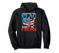 Stand For The Flag Kneel For The Cross Christian Patriot Pullover Hoodie