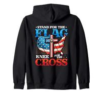 Stand For The Flag Kneel For The Cross Christian Patriot Zip Hoodie