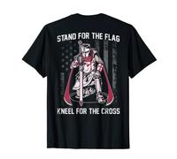 Stand For The Flag Kneel For The Cross Crusader Knight T-Shirt