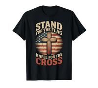 Stand for The Flag Kneel for The Cross Fathers Day T-Shirt