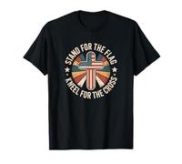 Stand for The Flag Kneel for The Cross Fathers Day T-Shirt