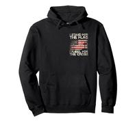 Stand for the Flag Kneel for the Cross Front Back Patriotic Pullover Hoodie