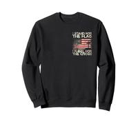 Stand for the Flag Kneel for the Cross Front Back Patriotic Sweatshirt
