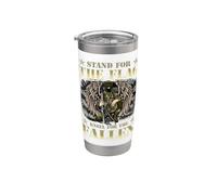 Stand for The Flag Kneel for The Fallen Honor Armed Forces Stainless Steel Insulated Tumbler
