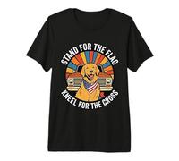 Stand for The Flag Retro Patriot Dog Ride Premium T-Shirt