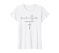 Stand in Faith Cross Christians Religion Bible Scripture T-Shirt
