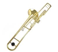 Stand Key Marching Trombone Brass Lacquer Gold Bb Slide Trombone Instrument With Portable Case Trombone Kit