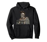 Stand Like A Roman Warrior Design Pullover Hoodie