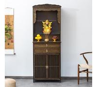 Stand meditation prayer table,personal shrine altar table with storage,personal shrine,buddhist cabinet,bamboo table,Suitable for religion,etc.(70cm/25.6in)