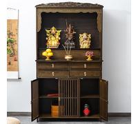 Stand meditation prayer table,personal shrine altar table with storage,personal shrine,buddhist cabinet,bamboo table,Suitable for religion,etc.(100cm/39.4in)