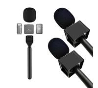 Stand Mic Holder Flag for DJI Mic 1/2 / Mic Mini/Rode Wireless GO II Handle Wireless Interview Lavalier Microphone Adapter Handheld Mount for Hollyland Lark M1 /C1 / 150/2 Pack