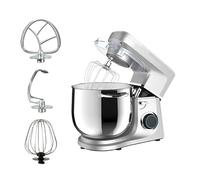Stand Mixer, 1700W Food Mixer with Agitator, Dough Hook, Egg Beater, 6-Speed Adjustable Multi-Function Cook Machine for Baking, Household Desktop Egg Beater