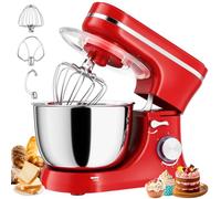 Stand Mixer 5L 1000W, 8 Speeds, Tilt-Head, SS Bowl, 3 Attachments | 1000W quiet motor, 8 speeds with pulse, 5L stainless steel bowl, 3 attachments, tilt-head with splash guard