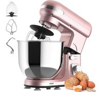 Stand Mixer, 6.5L Food Mixers for Baking, 1400W Electric Kitchen Mixers with Stainless Steel Bowl, Dough Hook, Wire Whip, Beater, Mixers for Baking 6 Speed with Pulse Setting, Splash Cover