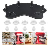Stand Mixer Attachment Holders for Kitchenaid Mixer, Works with All Tilt Head Style Mxers, Accessories for Storing Dough Hooks, Flat, Flex Edge Beater, Great for Ktchen Mixer Storage