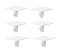 Stand Mixer Attachment Holders Set for Flex Edge Beater Flat Beater Dough Hooks Wire Whip Wall Mount Storage Rack White Plastic 6 Pieces