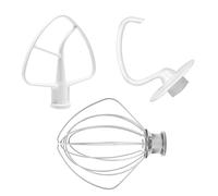 Stand Mixer Attachments 3-Piece Kit- K45B Coated Flat Beater K45DH Coated Dough Hook K45WW Stainless Steel Wire Whip Fit for KitchenAid 4.5-5.0 QT Kitchen Tilt-Head Stand Mixer